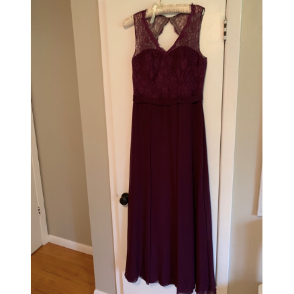 Azazie Lace and Chiffon Floor Length Gown